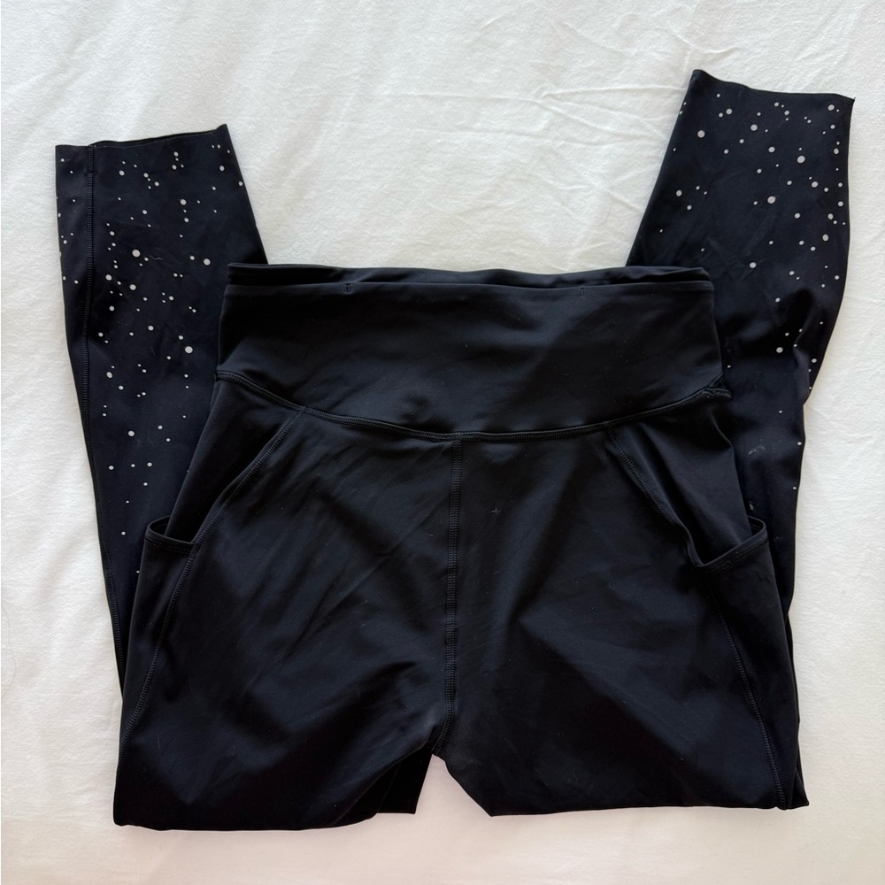 Lululemon black Leggings with White Speckles